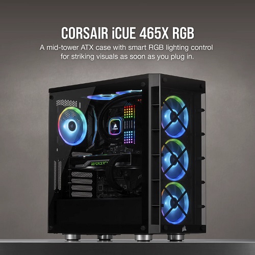 Gabinete Corsair Crystal 465X RGB iCue Smart Mid Tower - Imagen 2
